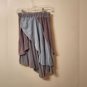 Tiered layered skirt size small bohemian high low